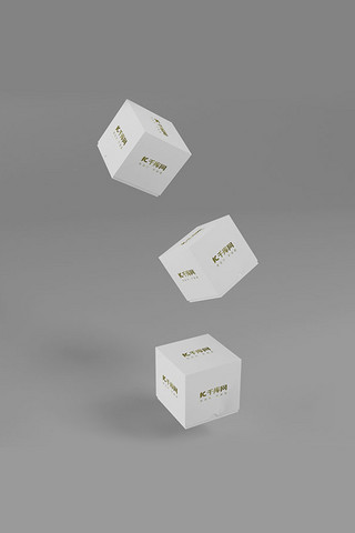 白色包装盒样机模版展示海报模板_精致大气包装盒样机展示