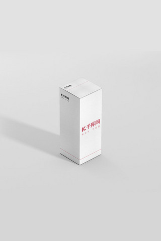 白色简洁高矩形盒包装样机