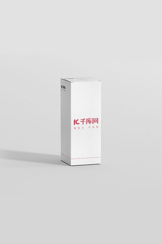 纸盒白色海报模板_简洁高矩形盒包装展示样机