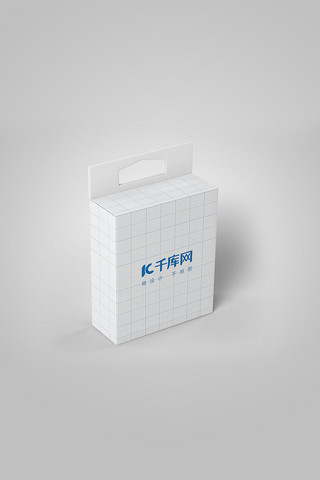 白色包装盒样机模版展示海报模板_白色简洁盒子展示样机模版
