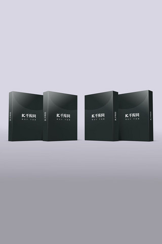 黑色软件盒包装展示样机