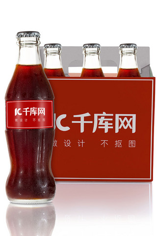 饮料包装海报模板_玻璃瓶饮料样机展示模版