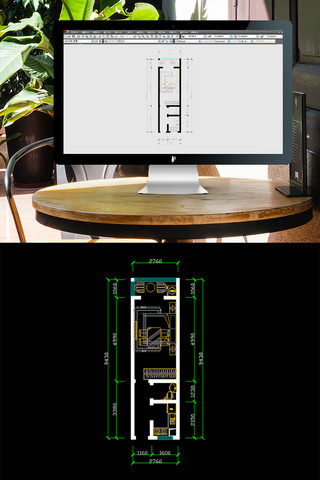CAD单身公寓布局图