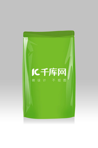 绿色大气塑料包装袋样机