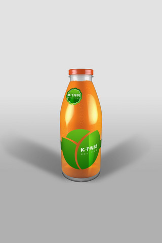 塑料瓶包装展示海报模板_果汁饮料包装展示样机