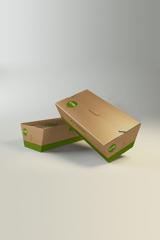 绿色食品图海报模板_绿色食品纸盒样机