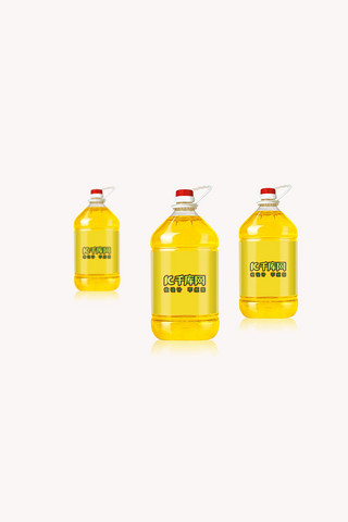 塑料瓶包装展示海报模板_食品油包装展示样机设计