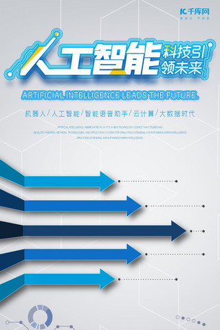 蓝色未来科技论坛海报模板_科技未来科技科技峰会人工智能大数据手机海报