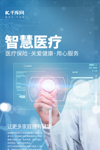 科技医疗合成手机端创意海报