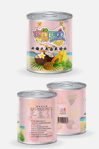 水果易拉宝海报模板_千库原创水果包装罐设计