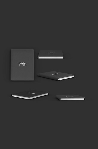 黑色笔记本品牌vi设计样机