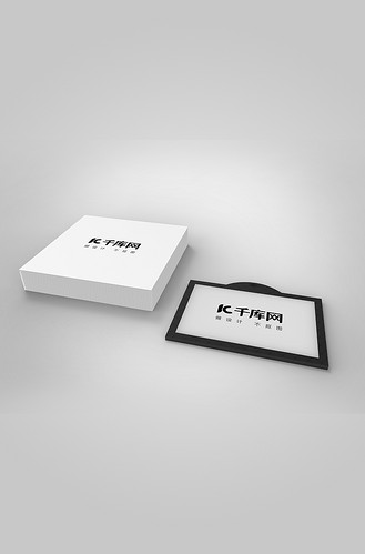白色大气名片样机展示