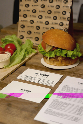 餐厅设计设计素材海报模板_快餐厅产品VI样机设计