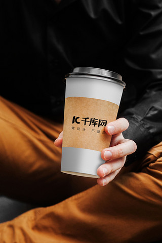 咖啡包装设计海报模板_咖啡杯品牌包装vi样机