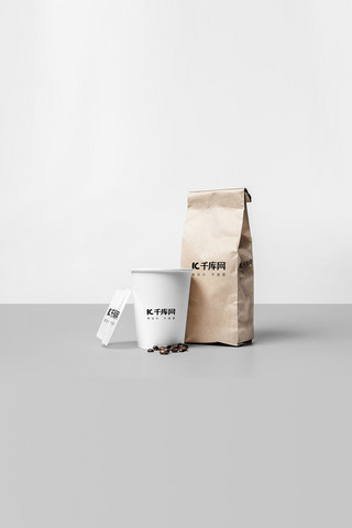 咖啡品牌VI包装贴图样机