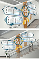 创意中式师德师风传统美德校园学校楼梯文化墙
