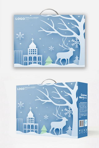 圣诞包装盒海报模板_千库原创圣诞节包装盒