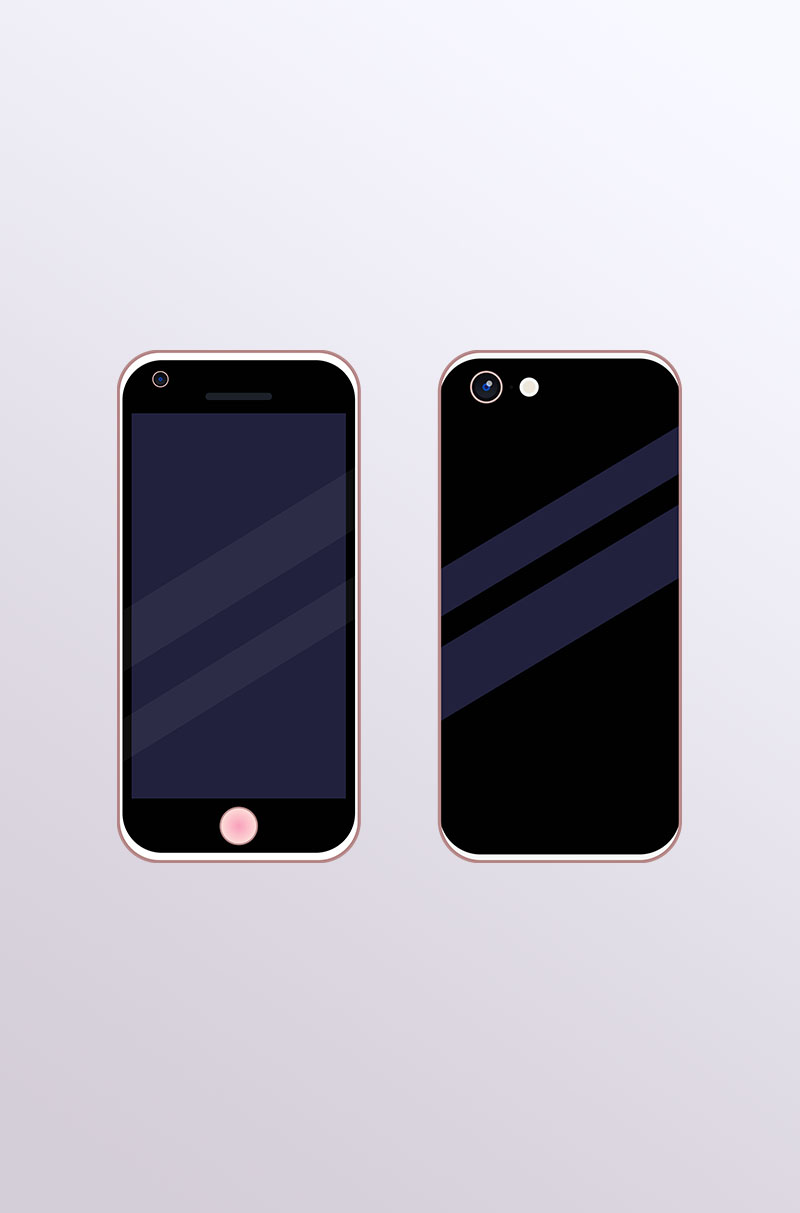 高端黑色苹果手机样机设计图片