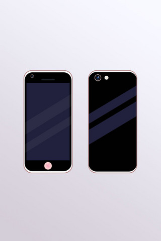 黑色手机苹果海报模板_高端黑色苹果手机样机设计