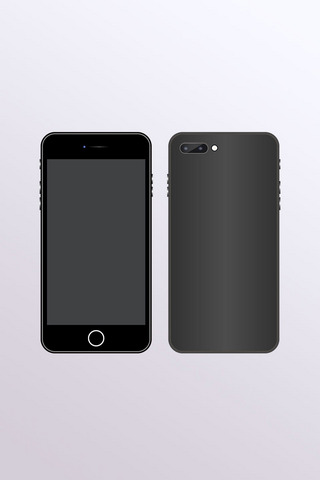 黑色简约苹果手机样机展示