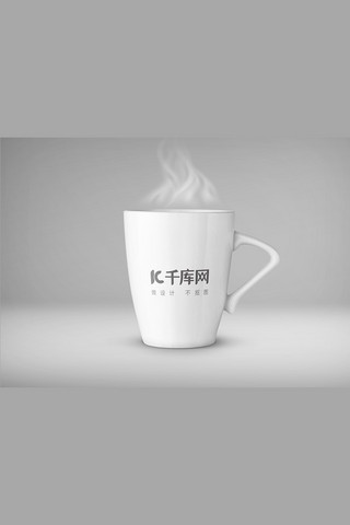 简约风格白色马克瓷杯样机