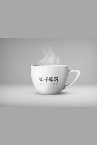 简约风格白色瓷杯样机素材