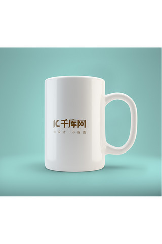 茶杯展示海报模板_简洁风格白色陶瓷杯样机素材