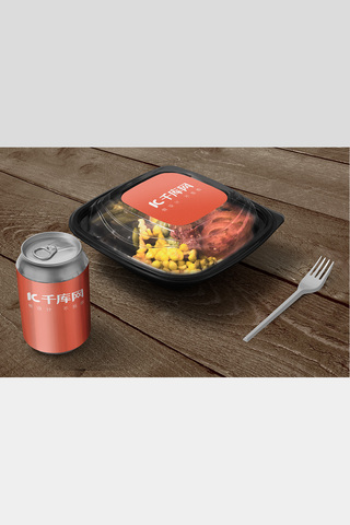 速食包装盒模板海报模板_简约风格快餐包装盒素材样机