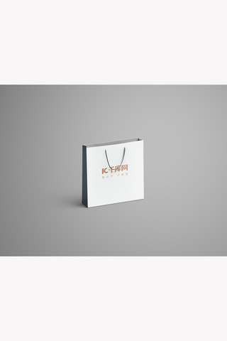 购物袋包装样机海报模板_创意简洁手提纸购物袋素材样机