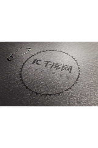 皮革logo素材标志样机模板