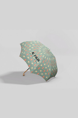 雨伞样机海报模板_雨伞模板素材花纹红色创意风格样机