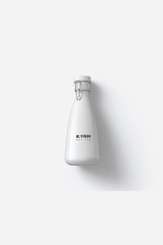 食品包装标志海报模板_包装设计模板瓶子白色简洁样机