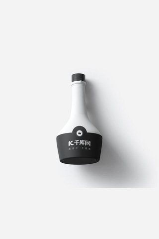 vi瓶子样机海报模板_包装素材设计酒瓶白色创意样机