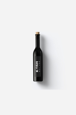 包装图标海报模板_包装设计素材红酒瓶黑色创意风格样机