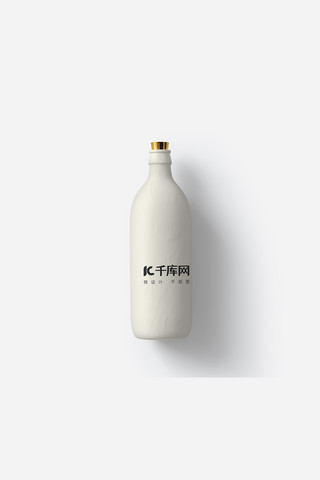 包装瓶展示样机海报模板_包装瓶素材模板瓶子奶白色简约样机