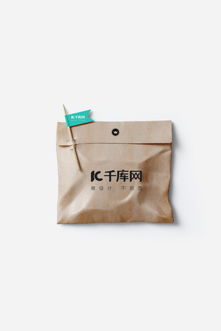 食品包装素材海报模板_食品包装素材设计纸包装暗黄褐色创意样机