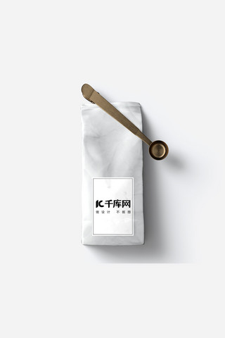包装袋素材茶叶银白色创意样机