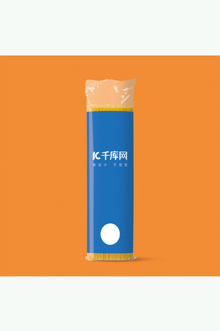 食品蓝色包装海报模板_包装袋展示模板素材面条蓝色简洁样机