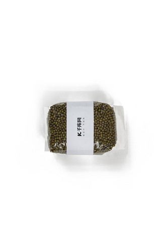 食品包装袋设计模板绿豆透明简约样机