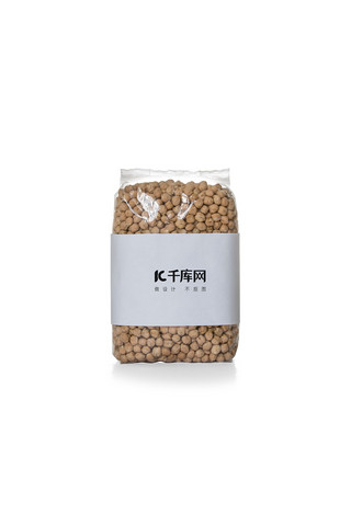 土壤豆子海报模板_散装包装模板素材豆子白色简约样机