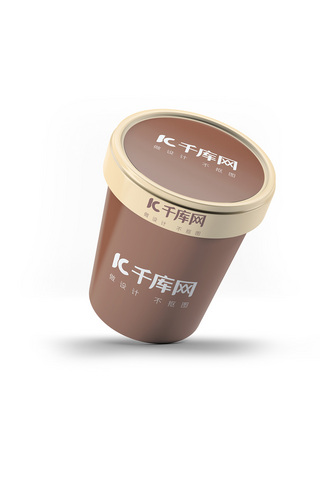 糯米糍雪糕海报模板_logo标签盒装设计模板雪糕咖啡色简约样机