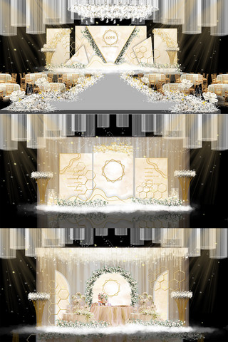 大理石纹背景墙婚宴白色创意装修效果图
