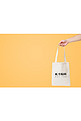 食品袋包装模板购物袋白色简约样机