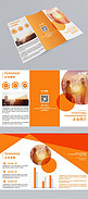 企业宣传板式设计橙色科技风三折页