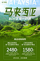 马来西亚BOH茶庄绿色系简约风格海报