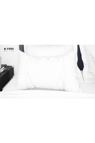 床上用品展示模板枕头白色简约样机