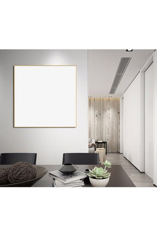 室内客厅装饰效果模板白色墙简洁风格样机