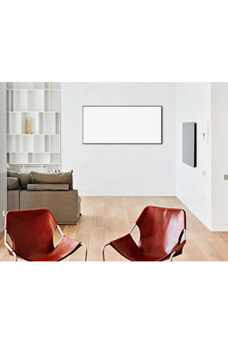 效果图海报海报模板_客厅墙上画框模板装饰效果图灰色墙简洁时尚样机