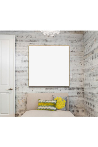 室内客厅墙上装饰效果模板灰色墙简洁样机