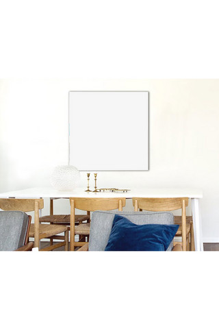 客厅餐桌墙上画框模板装饰效果灰色墙简洁样机
